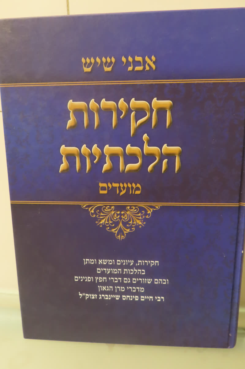 כריכת הספר חקירות הלכתיות